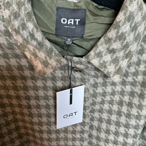 Oat New York Houndstooth Blazer - Olive and Cream - Picture 2 of 3